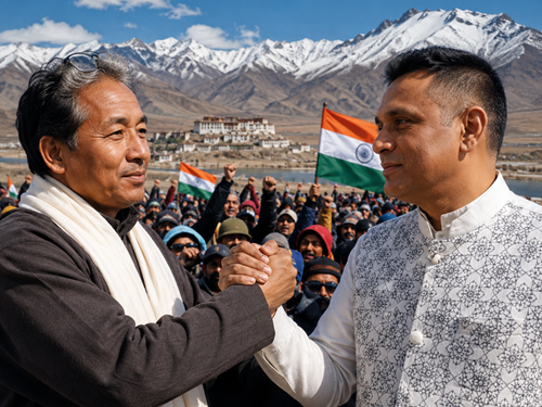 सोनम वांगचुक के आंदोलन को मिला असम का साथ मानवाधिकार कार्यकर्ता डॉ. दिव्यज्योति सैकिया ने किया पूर्ण समर्थन