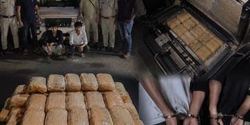 श्रीरामपुर बॉर्डर पर 6 करोड़ की हेरोइन जब्त  राजस्थान के 2 तस्कर गिरफ्तार