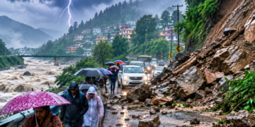 बारिश और आकाशीय बिजली गिरने का अलर्ट जारी