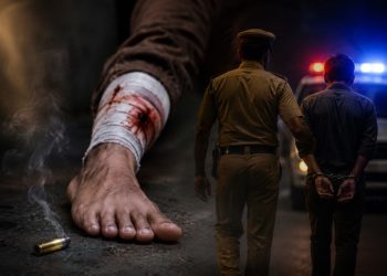 दुष्कर्म के आरोपी के पैर में लगी गोली
